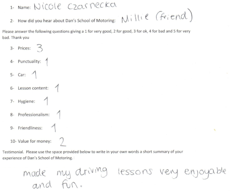 Nicole's Testimonial